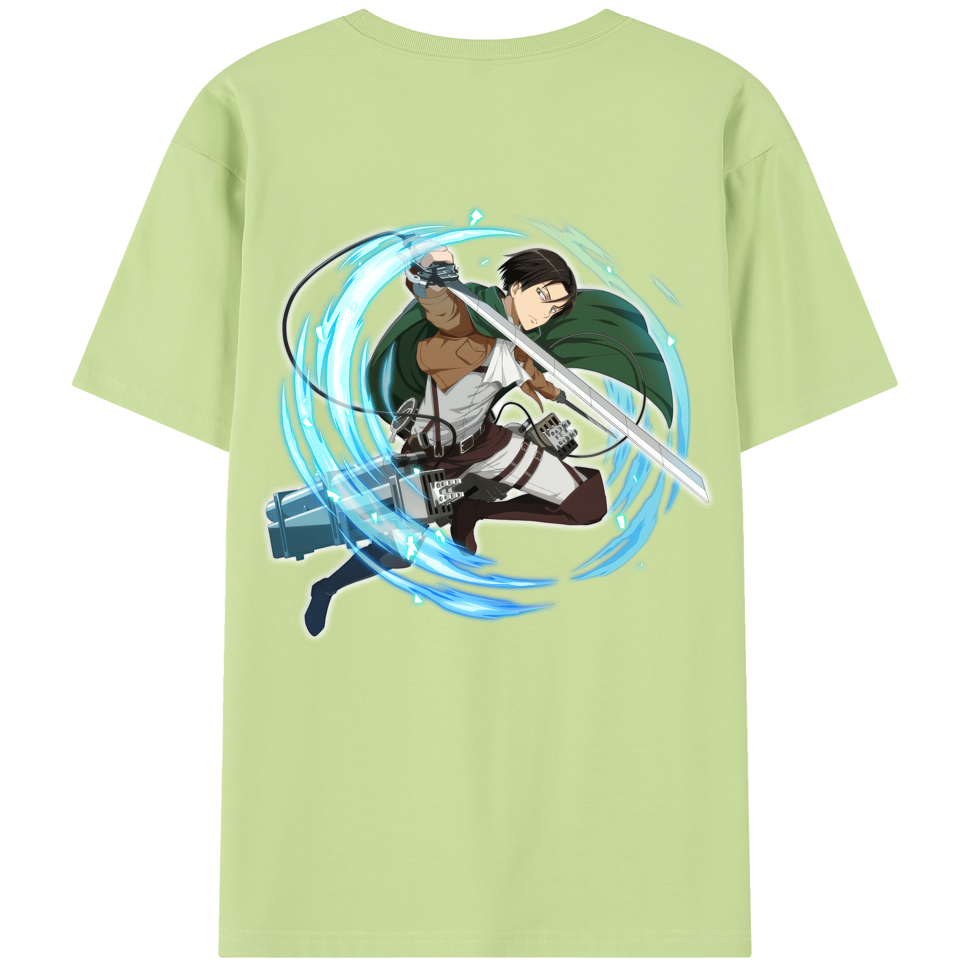 （画像用） 進撃の巨人 リヴァイ·アッカーマン Attack on Titan Levi Ackerman 綿100％半袖Tシャツ（背面プリント）